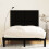 Berkfield Wall Headboard Black 146.5x3x110 cm Solid Wood Pine 3