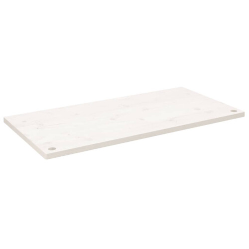 Berkfield Desk Top White 100x60x2.5 cm Solid Wood Pine 1