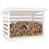 Berkfield Firewood Rack White 108x73x79 cm Solid Wood Pine 4