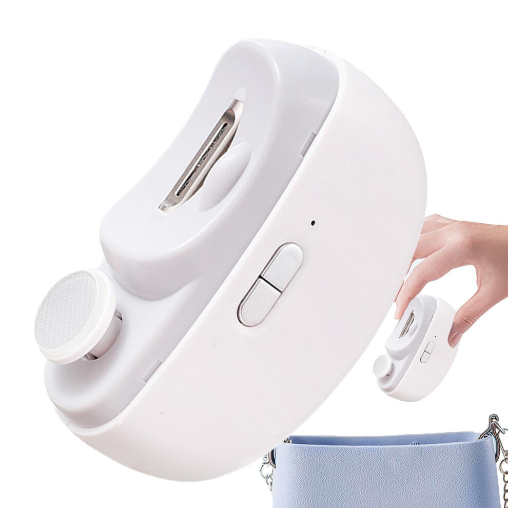 Light Electric Nail Clipper For Seniors, Usb Rechargeable 2In1 Trim And File With Led And Low Noise