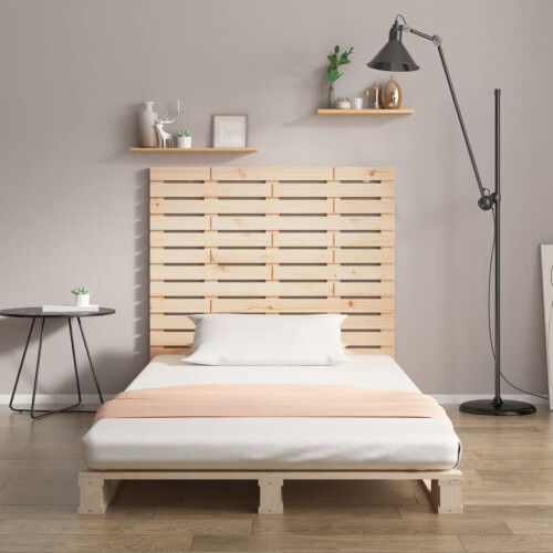Berkfield Wall Headboard 126x3x91.5 cm Solid Wood Pine 2