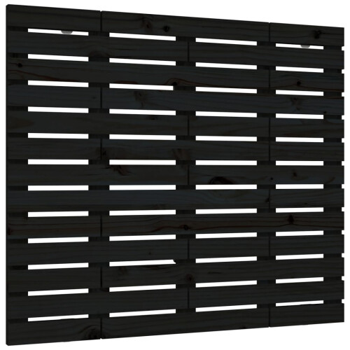 Berkfield Wall Headboard Black 146x3x91.5 cm Solid Wood Pine 1
