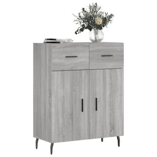 Berkfield Sideboard Grey Sonoma 69.5x34x90 cm Engineered Wood 2
