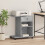 Berkfield Printer Stand with Wheels Concrete Grey 60x40x68.5 cm 3