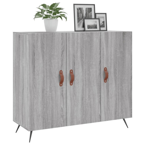 Berkfield Sideboard Grey Sonoma 90x34x80 cm Engineered Wood 2