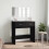 Berkfield Dressing Table with Mirror Black 80x39x80 cm 3