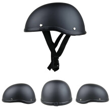 Motorhelm voor volwassen rijders, DOT-goedgekeurde lichtgewicht halfgelaatshelm met duurzame composietschaal, retro en klassiek Duits design.
