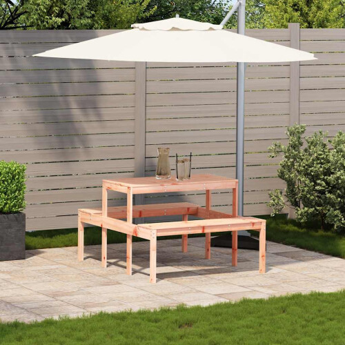 Berkfield Picnic Table 110x134x75 cm Solid Wood Douglas 2