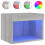 Berkfield Bedside Cabinet with LED Lights Wall-mounted Grey Sonoma 2