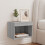 Berkfield Bedside Cabinet with LED Lights Wall-mounted Grey Sonoma 3