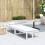 Berkfield Garden Sofa Bench Extendable White Solid Wood Pine 4