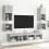 Berkfield Bedside Cabinets with LED Lights Wall-mounted 2 pcs Concrete Grey 5