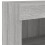 Berkfield Bedside Cabinet with LED Lights Wall-mounted Grey Sonoma 10