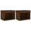 Berkfield Bedside Cabinets with LED Lights Wall-mounted 2 pcs Brown Oak 2