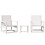 Berkfield 3 Piece Garden Lounge Set White Solid Wood Pine 2