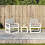 Berkfield 3 Piece Garden Lounge Set White Solid Wood Pine 3