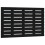 Berkfield Wall Headboard Black 106x3x63 cm Solid Wood Pine 2