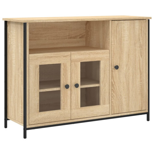 Berkfield Sideboard Sonoma Oak 100x35x75 cm Engineered Wood 1