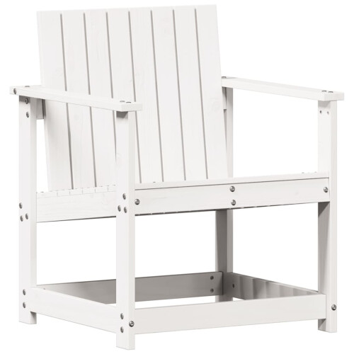 Berkfield Garden Chair White 62x56x77 cm Solid Wood Pine 1