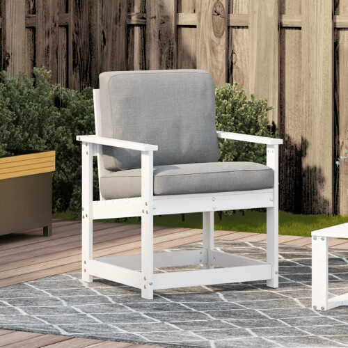 Berkfield Garden Chair White 62x56x77 cm Solid Wood Pine 2