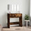 Berkfield Dressing Table with Mirror Smoked Oak 80x39x80 cm 3