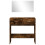 Berkfield Dressing Table with Mirror Smoked Oak 80x39x80 cm 5