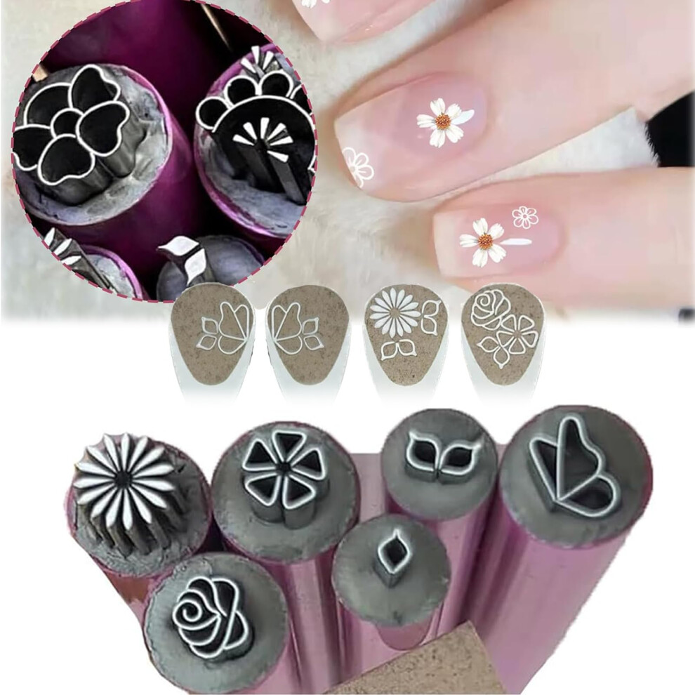 6PCS Nail Art Stamp Pen Set, Easy Stamping Application for DIY Manicure, BeginnerFriendly Tools for SalonStyle Results
