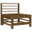 Berkfield Middle Sofa with Cushions Honey Brown Solid Wood Pine 4