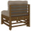 Berkfield Middle Sofa with Cushions Honey Brown Solid Wood Pine 5