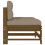 Berkfield Middle Sofa with Cushions Honey Brown Solid Wood Pine 6