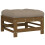 Berkfield Garden Footstool with Cushion Honey Brown Solid Wood Pine 2
