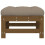 Berkfield Garden Footstool with Cushion Honey Brown Solid Wood Pine 3