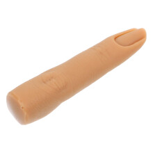 Flexible Silicone Practice Nail Finger with Realistic Texture, Bendable Joints for Manicure Training