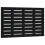 Berkfield Wall Headboard Black 96x3x63 cm Solid Wood Pine 2