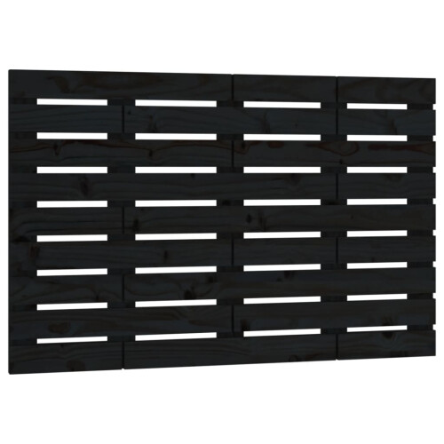 Berkfield Wall Headboard Black 96x3x63 cm Solid Wood Pine 1