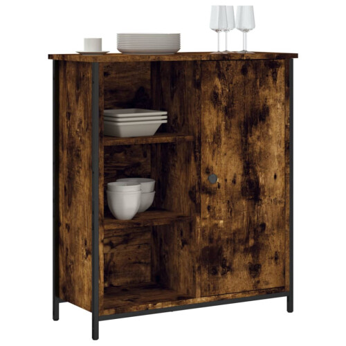 Berkfield Sideboard Smoked Oak 70x30x80 cm Engineered Wood 2