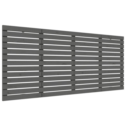 Berkfield Wall Headboard Grey 166x3x91.5 cm Solid Wood Pine 1