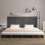 Berkfield Wall Headboard Grey 166x3x91.5 cm Solid Wood Pine 3