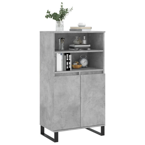 Berkfield Highboard Concrete Grey 60x36x110 cm Engineered Wood 2