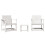 Berkfield 3 Piece Garden Lounge Set White Solid Wood Pine 2
