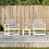 Berkfield 3 Piece Garden Lounge Set White Solid Wood Pine 3