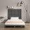Berkfield Wall Headboard Grey 96x3x91.5 cm Solid Wood Pine 3