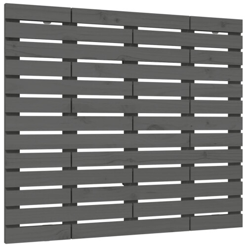 Berkfield Wall Headboard Grey 106x3x91.5 cm Solid Wood Pine 1
