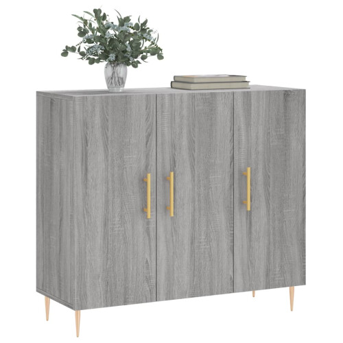Berkfield Sideboard Grey Sonoma 90x34x80 cm Engineered Wood 2