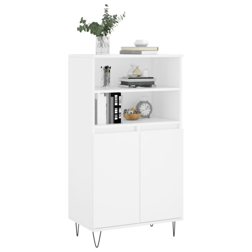 Berkfield Highboard White 60x36x110 cm Engineered Wood 2
