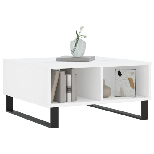Berkfield Coffee Table White 60x60x30 cm Engineered Wood 2