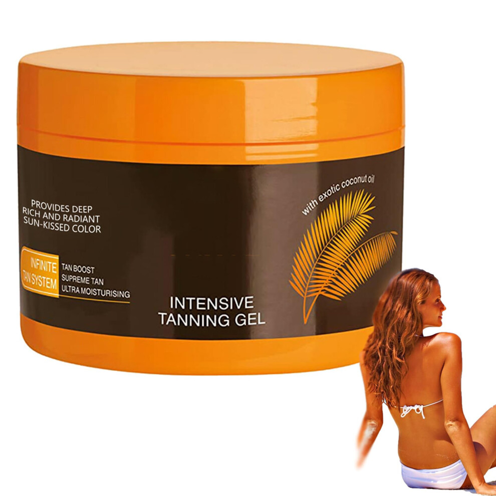 Brown Intensive Tanning Gel With Carrot Extract For Sunbed Use, Fast Bronzing And Deep Hydration,