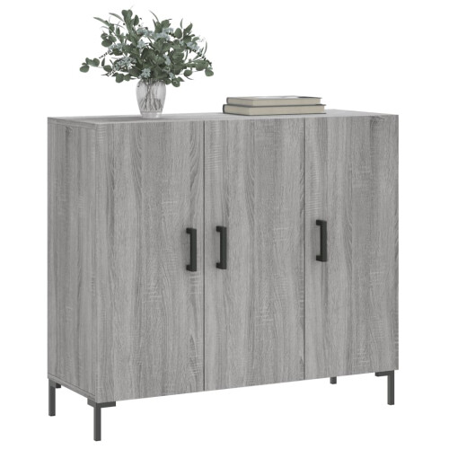 Berkfield Sideboard Grey Sonoma 90x34x80 cm Engineered Wood 2