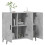 Berkfield Sideboard Concrete Grey 90x34x80 cm Engineered Wood 4
