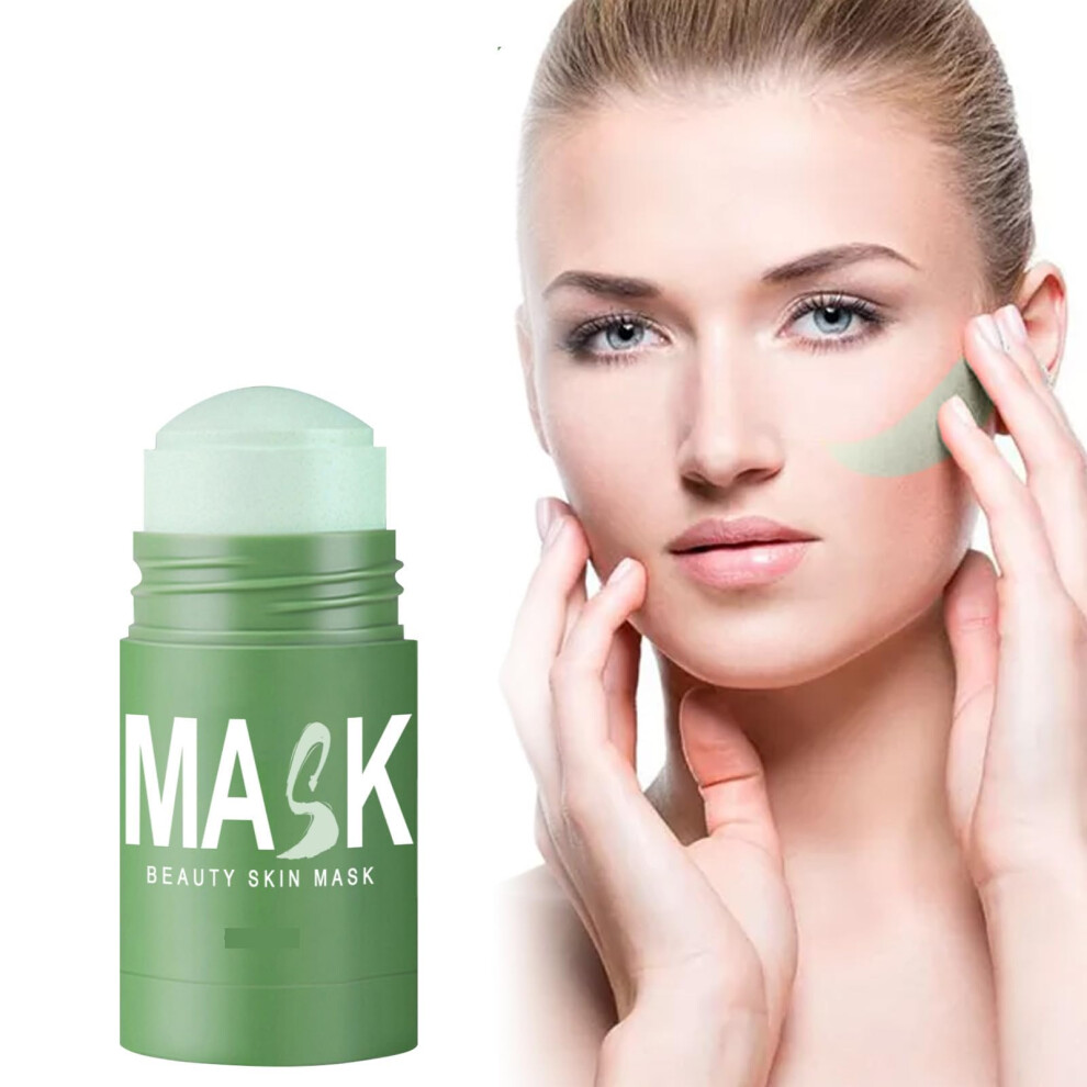 Green Tea Mask Stick for Deep Pore Cleansing and Blackhead Removal, Hydrating Clay Facial (1 Pcs)